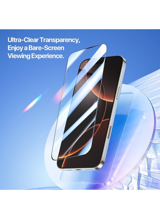 HuHa For iPhone 16 Pro DUX DUCIS Roga Series 2.5D HD Fully Transparent Tempered Screen Protector with Dust Removal Quick-Attach Box - Image 4