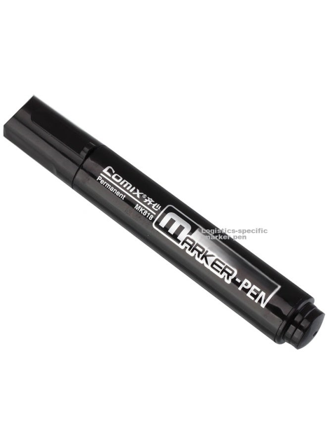 كوميكس Comix Black Thick-tip Logistics Oil-based Marker Pen، 12 قطعة/علبة، قرطاسية مكتبية، أداة، Mk818 - Image 2