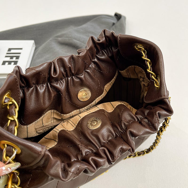2025 Tote Bag Women'S Large Capacity Shoulder Bag Travel New Commuting Chain Underarm Bag Textured Handbag - Image 5