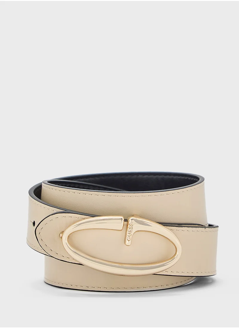 GUESS Logo Detailed None Allocated Hole  Belt