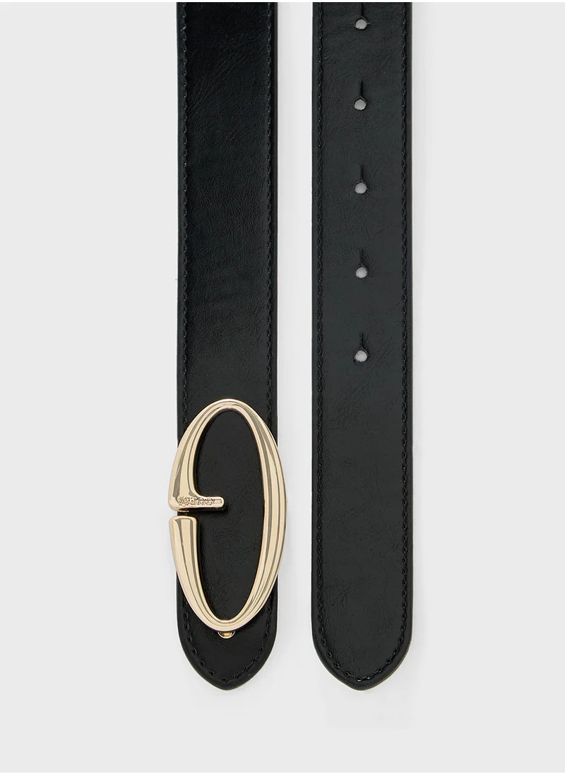 GUESS Logo Detailed None Allocated Hole  Belt