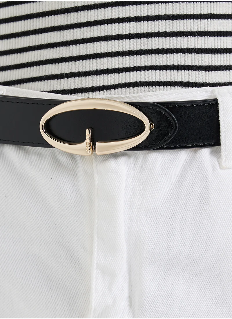 GUESS Logo Detailed None Allocated Hole  Belt