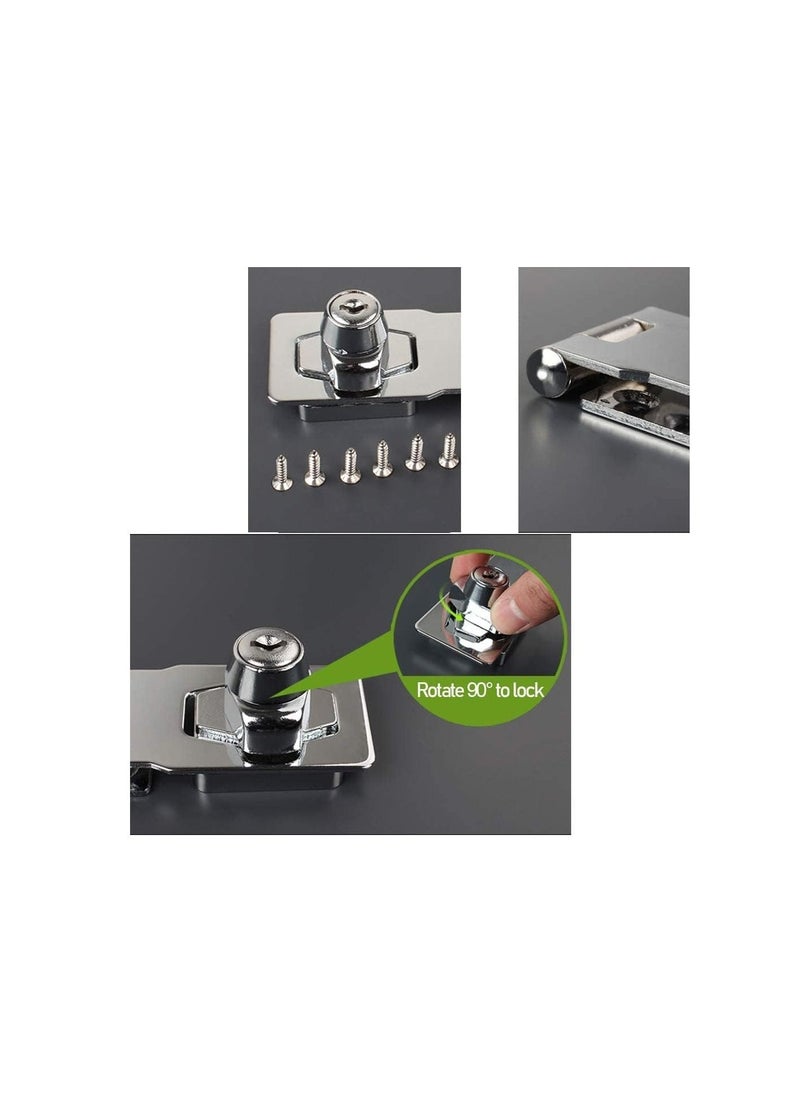 ABBASALI Twist Knob Keyed Locking Hasp for Small Doors  - Image 2