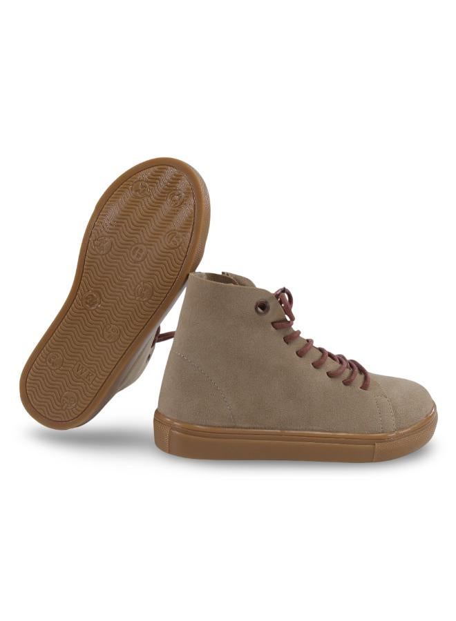 Trend Unisex Leather Half Boots – Beige - Image 3