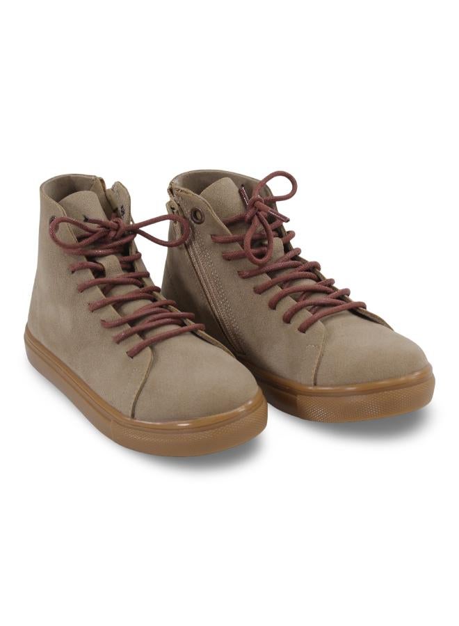 Trend Unisex Leather Half Boots – Beige - Image 1