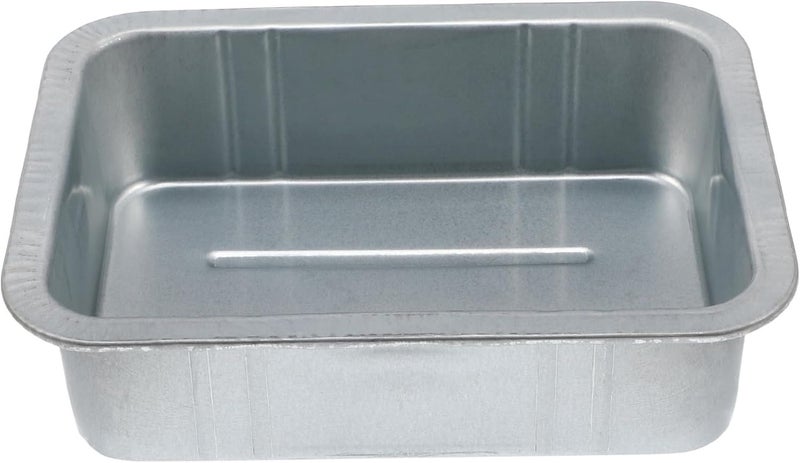 Waste Engine Oil Collector Pan Durable Steel Oil Drain Tray for Automotive Fluids for Car Repair and Maintenance Silver - Image 1