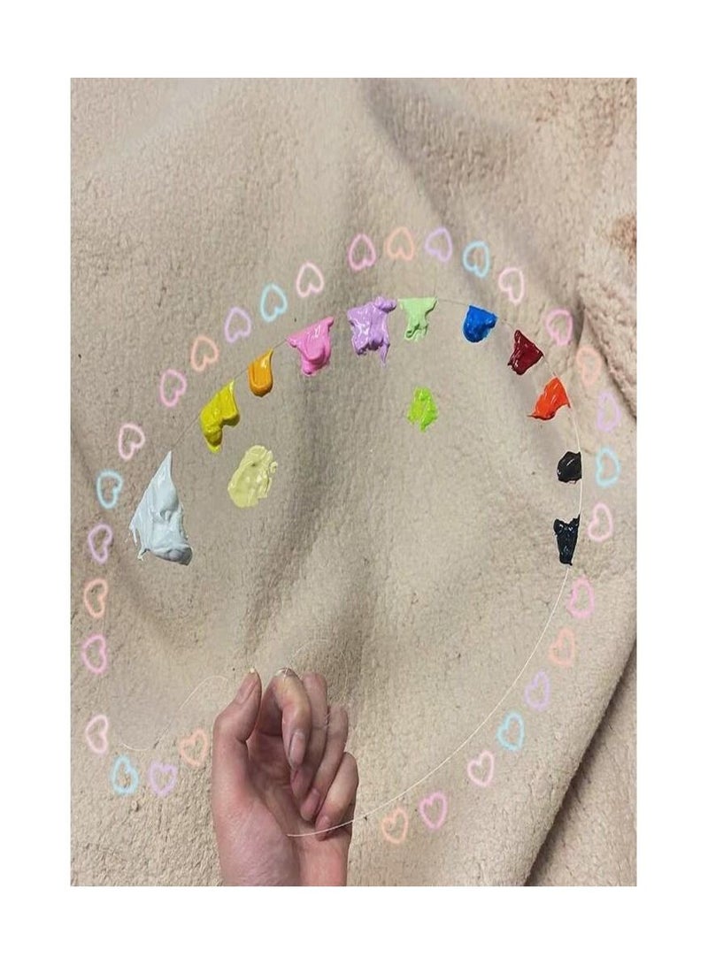 سمارت لوحة فنية بلاستيكية متوسطة للطلاء مستلزمات فنية للطلاء بيضاوية الشكل غير لاصقة سهلة التنظيف لوح طلاء لخلط زيت الأكريليك - Image 2