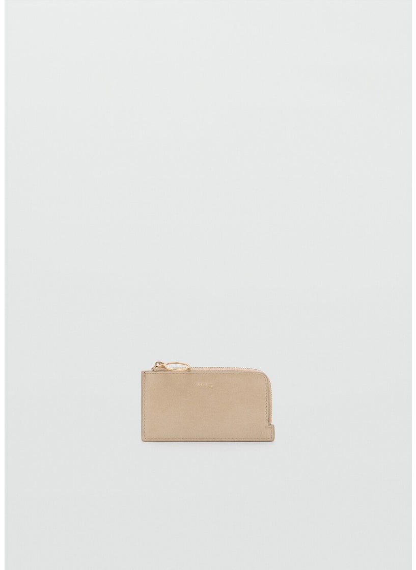 MANGO Hammered Leather-Effect Card Holder With Zip  - Image 2