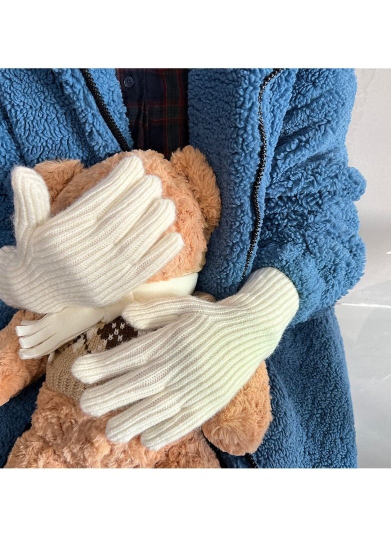 Loquat Solid Knit Gloves 