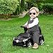 Aosom Kids Ride On Push Car FoottoFloor Walking Sliding Toy Car for Toddler with Working Horn Music Headlights and Storage Black - Image 4