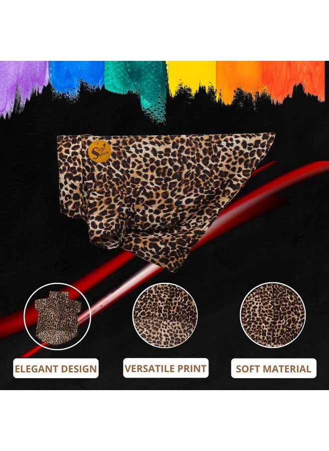 Sage Square Funky Soft Material Dog Shirt | Cool/Funky Print Pet | Soft Light Weight | Comfortable & Breathable Dog Clothing | Trendy Vest Outfit (Medium - 16 Inch) (Cheetah Print)  - Image 3