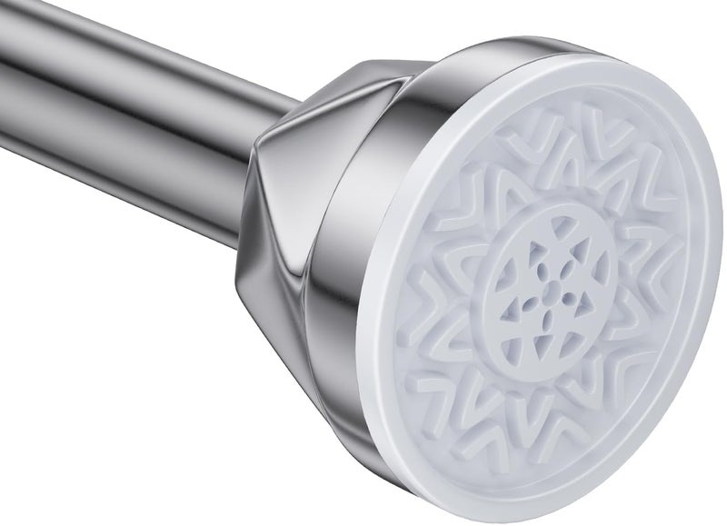 TITGIPE Shower Curtain Rod 27-80 Inches, No Drill Tension Curtain Rod, Adjustable Spring Tension Shower Rods for Bathroom, Kitchens, Windows, No Rust, Silver - Image 1
