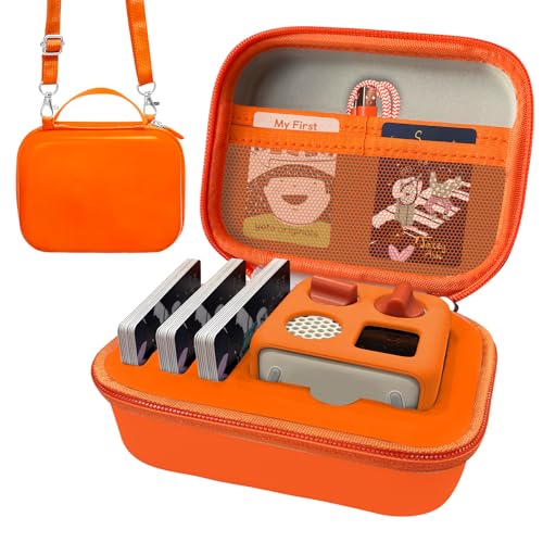 Roseliya Case Compatible with Yoto Mini Kids Bluetooth Audio Player, Travel Storage Holder for Children’s Speaker Plays Stories Music Podcast Radio Cards (Bag Only)- (Orange) - Image 1