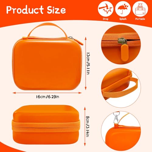 Roseliya Case Compatible with Yoto Mini Kids Bluetooth Audio Player, Travel Storage Holder for Children’s Speaker Plays Stories Music Podcast Radio Cards (Bag Only)- (Orange) - Image 4