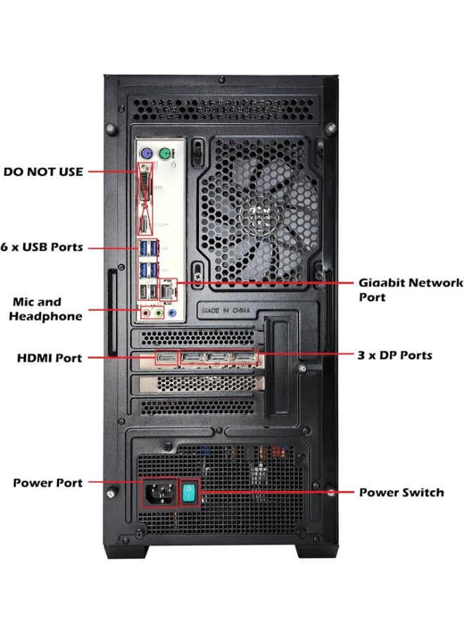 2 FAR ROBOTICS RGB WIFI Gaming PC - Intel i5-12400F, 16GB DDR5, Nvidia RTX 5060, 1TB NVME M.2 SSD, RGB CPU Case, Windows 11 pro, 1 Year Warranty (T-264)  - Image 3
