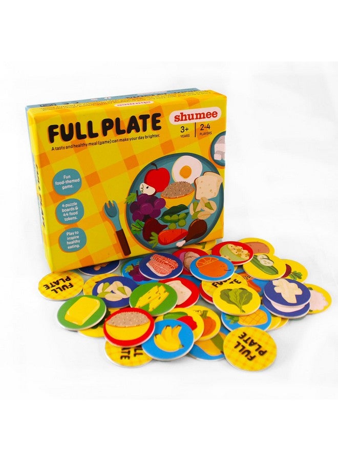 Shumee Full Plate - Toddler Learning Game with Double-Sided Boards (3 Years+) | 44 Food Tokens, 4 Double Sided Four-Piece Puzzle | Multicolor | Eco Friendly | Child Safe - Image 4