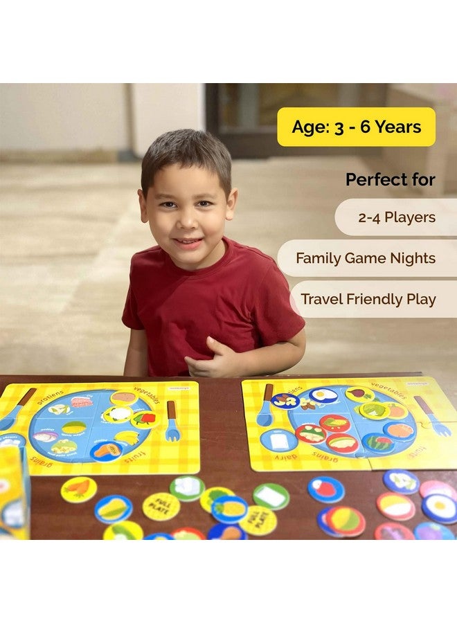 Shumee Full Plate - Toddler Learning Game with Double-Sided Boards (3 Years+) | 44 Food Tokens, 4 Double Sided Four-Piece Puzzle | Multicolor | Eco Friendly | Child Safe - Image 3