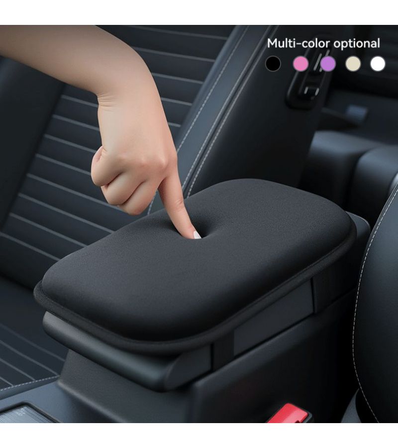 Car Armrest Cover Height Raising Elbow Pad Thickened Plush Anti Scratch Protective Cushion Compatible for Car Trucks SUVs Thin Color - Image 1