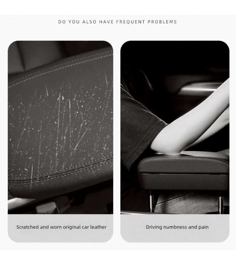 Car Armrest Cover Height Raising Elbow Pad Thickened Plush Anti Scratch Protective Cushion Compatible for Car Trucks SUVs Thin Color - Image 5