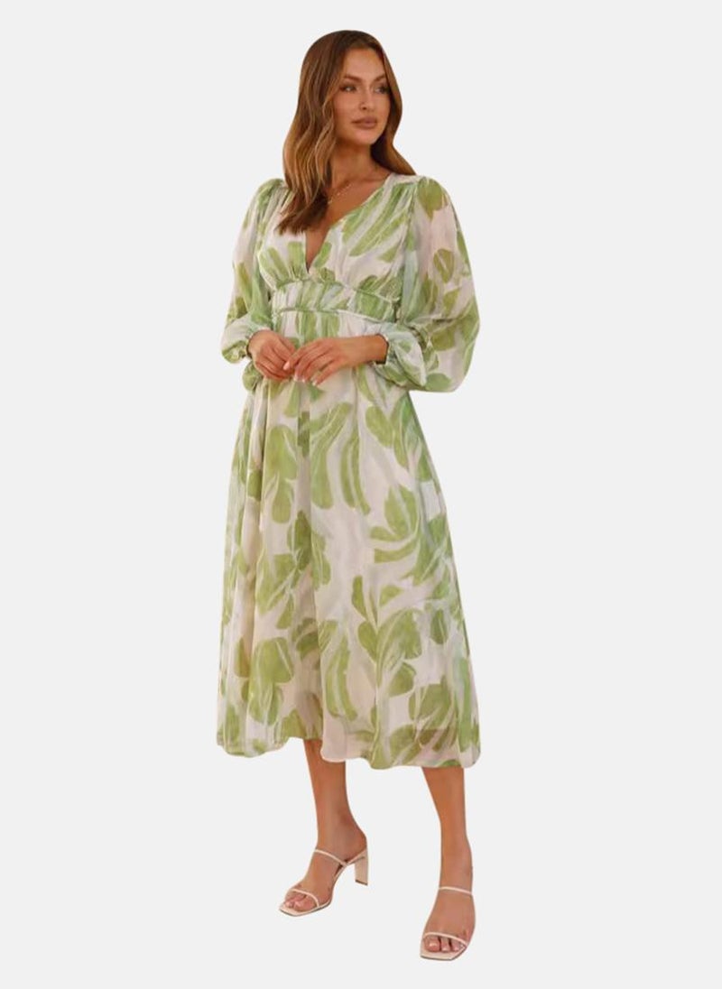 يونيكي فستان شيفون مزهر - Image 4