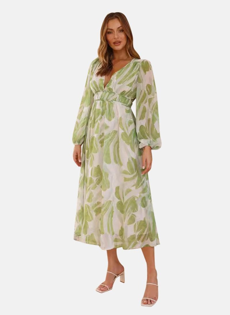 يونيكي فستان شيفون مزهر - Image 5