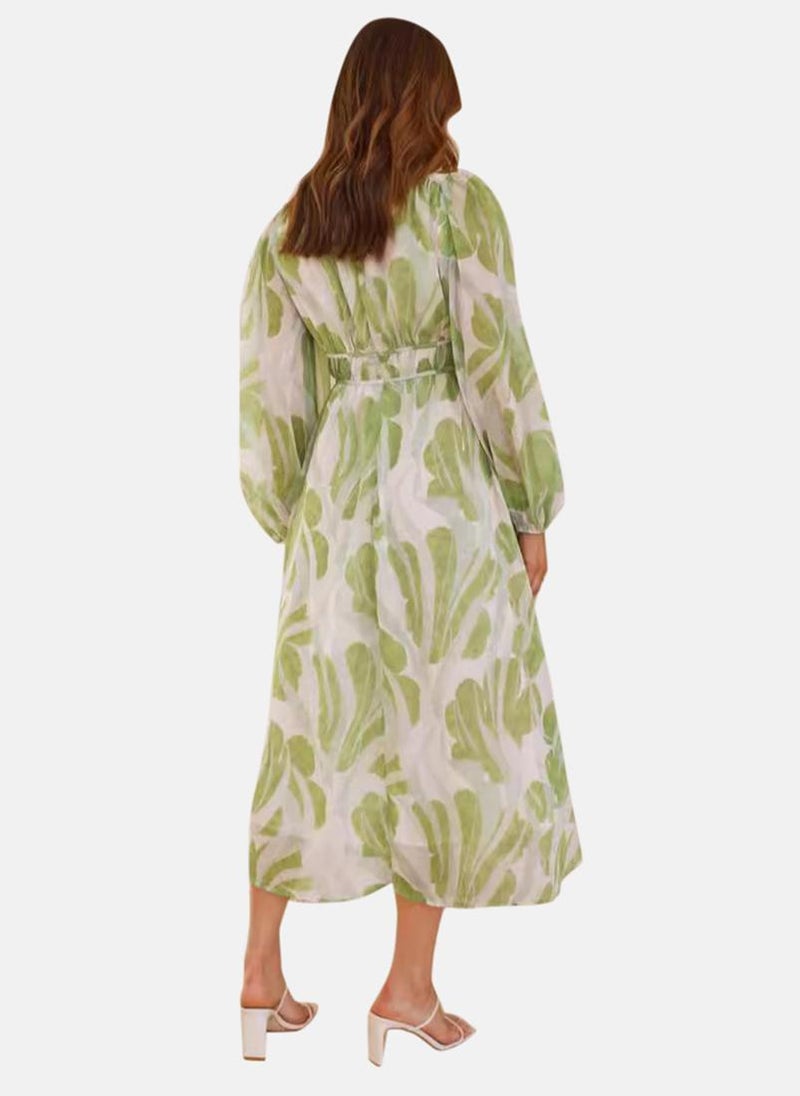 يونيكي فستان شيفون مزهر - Image 3