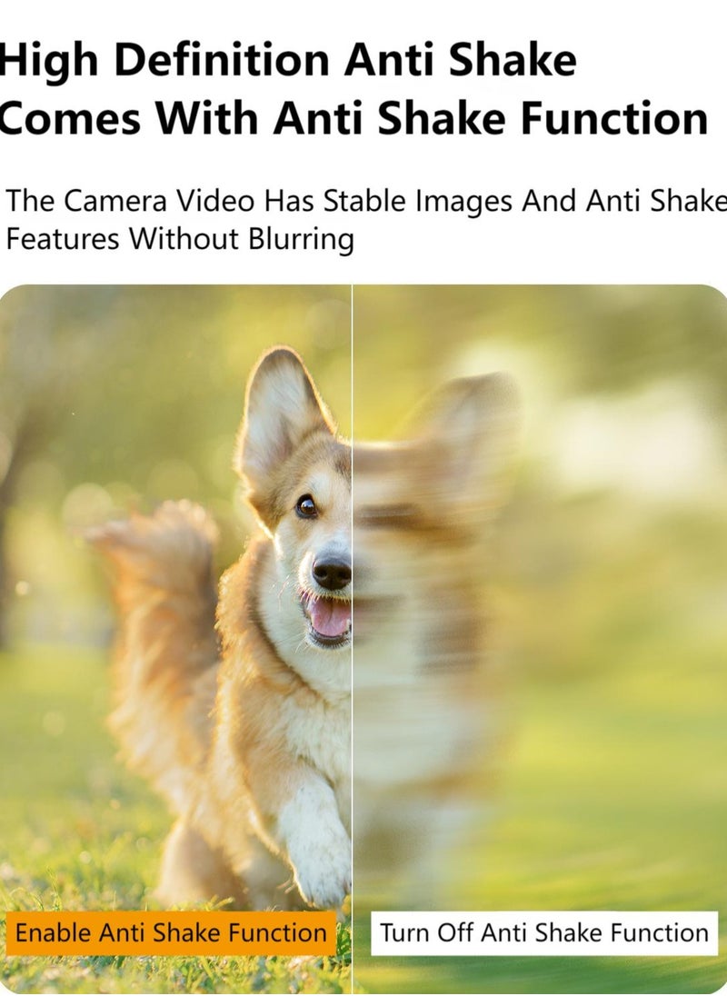 Generic - 6K Digital Camera Video Camcorder 64MP 2.5Inch IPS Screen Auto Focus 8X Zoom Anti-shake Face Detact Smile Capture Built-in Flash with 128G Memory Card ﻿ - Image 1