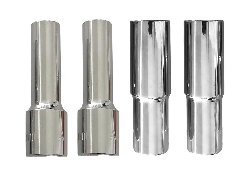 4 NEX 10mm + 14mm + 17mm + 19mm, 1/2" Drive Hex Long Chrome Vanadium Steel, Anti Rust, Heavy Duty Socket - Image 1