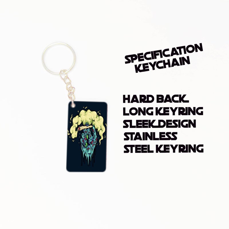 OUTFITQUE OUTFITQUE Premium (Pack of 2) Anime-137 Printed Long Keychain For Bike, Scooty, Car, MDF Keyholder - Image 3