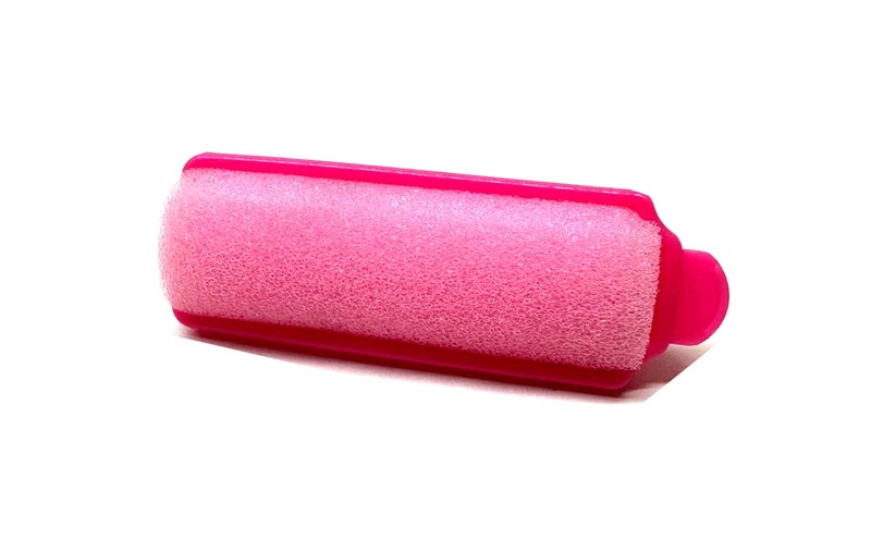 THE UM24 Set of 24 Small Size Pink Foam Sponge Hair Rollers - Image 4