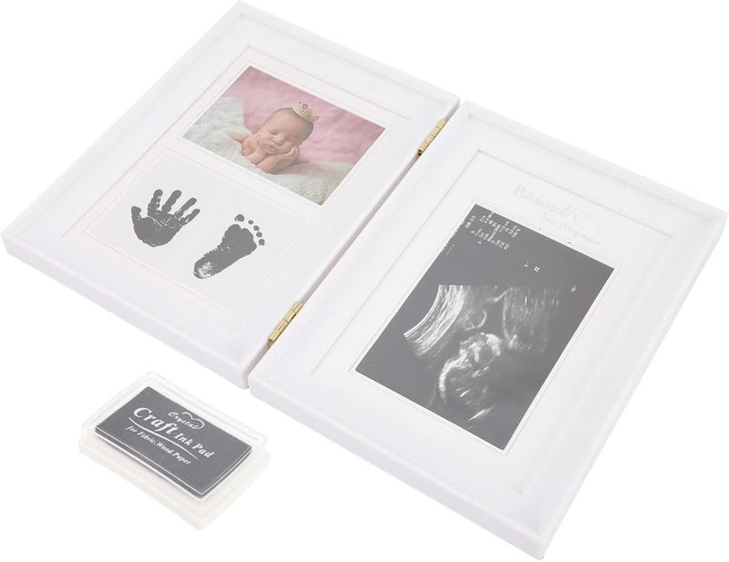 SUPVOX Photo Frame Keepsake Multi-functional Newborn Growth Record Frame Cherish Memories Birth Photo and Bracelet Display - Image 1
