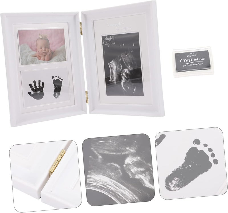 SUPVOX Photo Frame Keepsake Multi-functional Newborn Growth Record Frame Cherish Memories Birth Photo and Bracelet Display - Image 4
