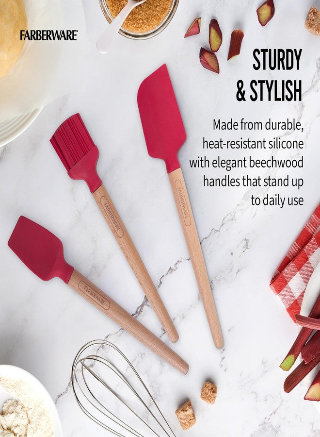 Farberware Mini Wood Baking Set, Includes a Mini Basting Brush, Spatula, and Spoon Spatula, Perfect for Both Sweet and Savory Dishes, Set of 3 - Image 5