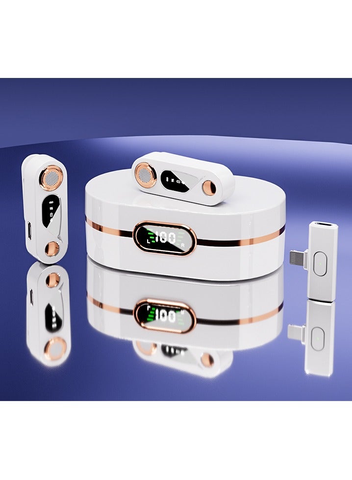 Wireless Microphone, Bluetooth Mobile Phone Microphone with Audio/Noise Cancellation Function