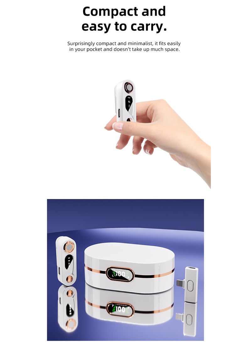 Wireless Microphone, Bluetooth Mobile Phone Microphone with Audio/Noise Cancellation Function