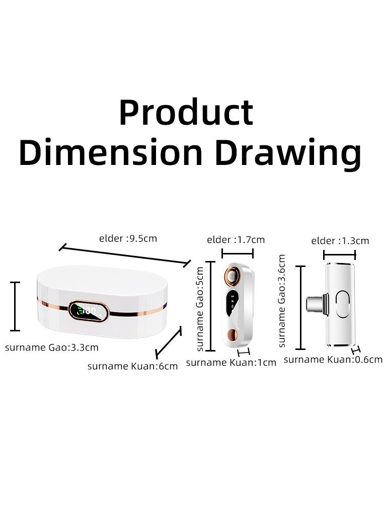 Wireless Microphone, Bluetooth Mobile Phone Microphone with Audio/Noise Cancellation Function