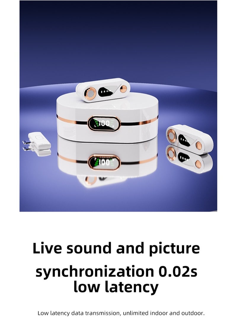 Wireless Microphone, Bluetooth Mobile Phone Microphone with Audio/Noise Cancellation Function