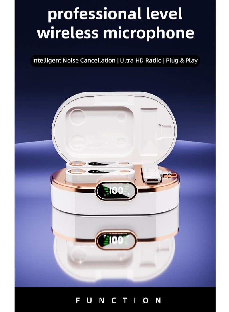 Wireless Microphone, Bluetooth Mobile Phone Microphone with Audio/Noise Cancellation Function