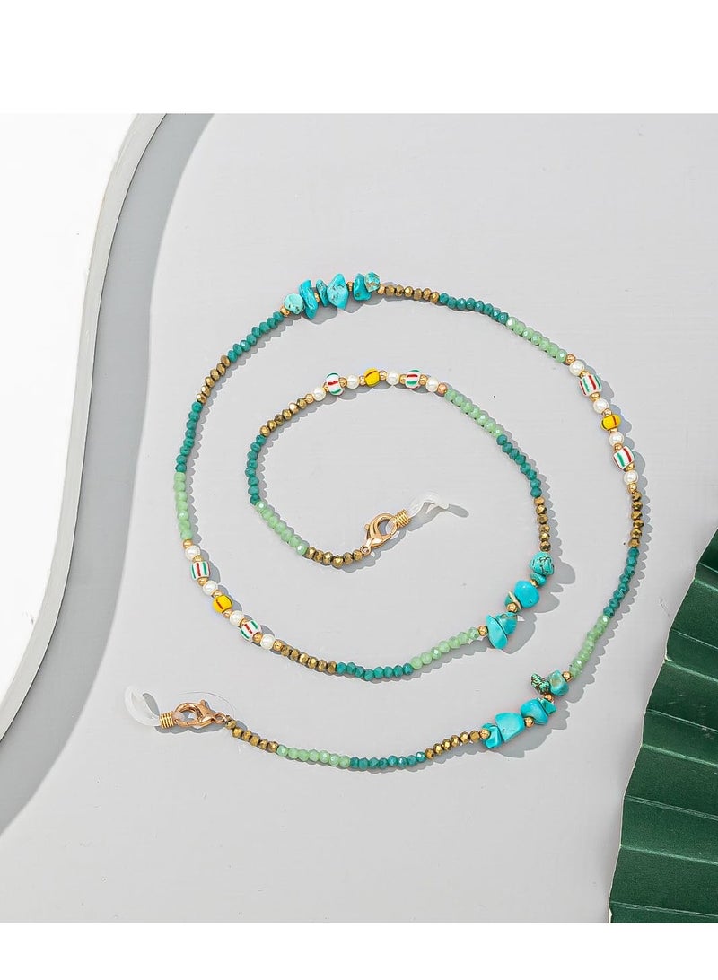 Stylish Crystal Beaded Glasses Chains with Anti-Skid Ear Hooks - Elegant Eyeglass Holder Necklace for Women and Girls - Image 3