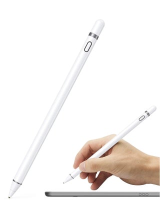 Active Stylus Pen White/Black 1.45mm fine Tip for iPad Apple iPhone Samsung Tablets, on iOS and Android Capacitive Touchscreen, Take-Note Hand-Written Draw no lags Skipping,Rechargeable - pzsku/Z24A86E9459F9BAE242B8Z/45/1747273874/7e4135c8-e075-4e5d-93a7-8ad80348bcd3