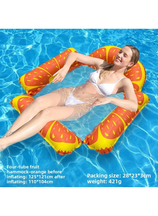Pool Float - Four-tube fruit hammock - lemon Pool Float - Have ce/cpc/gpsr certificate - Pool Float Bed, Adult Water Raft, Beach Swimming Lounger, Foldable Floating Chair, Summer Pool Party Float - Image 1