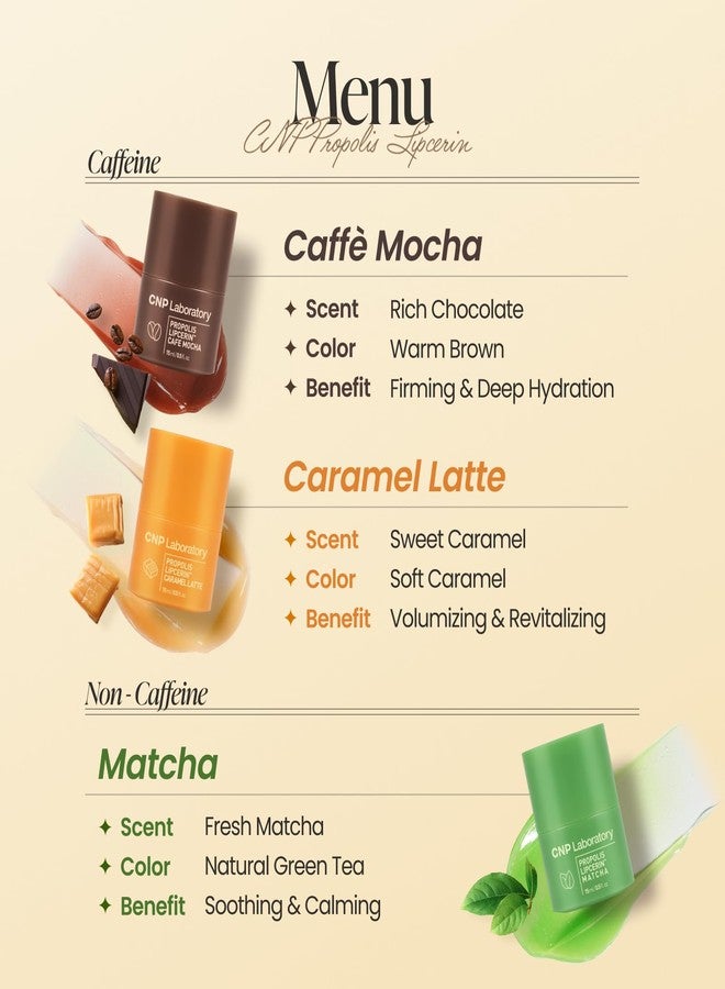 CNP Lip Butter - Propolis Lipcerin™ Caramel Latte, Café Edition, Hydrating Overnight Manuka Lip Balm & Mask, 12hrs Long-lasting Moisture, Gifts for Women, Korean Skin Care, 0.5 fl.oz. - Image 3
