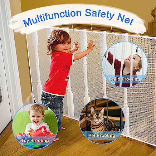 CM 3m Length Safety Rail Net Stair Banister Stair Net with Ropes for Stairs Fence Balcony Baby Bed, Protect Childs Pets Safe - Image 5