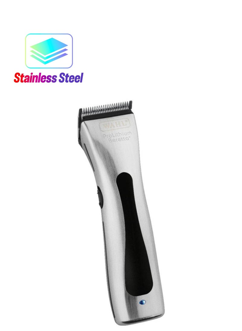 WAHL Beretto Chrome Clipper Silver/Black/Red - Image 1