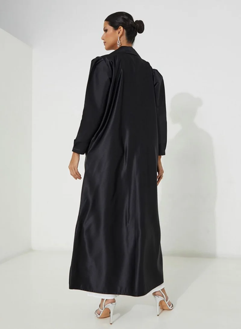 Rosette Abaya Blazer-cut Coat Abaya