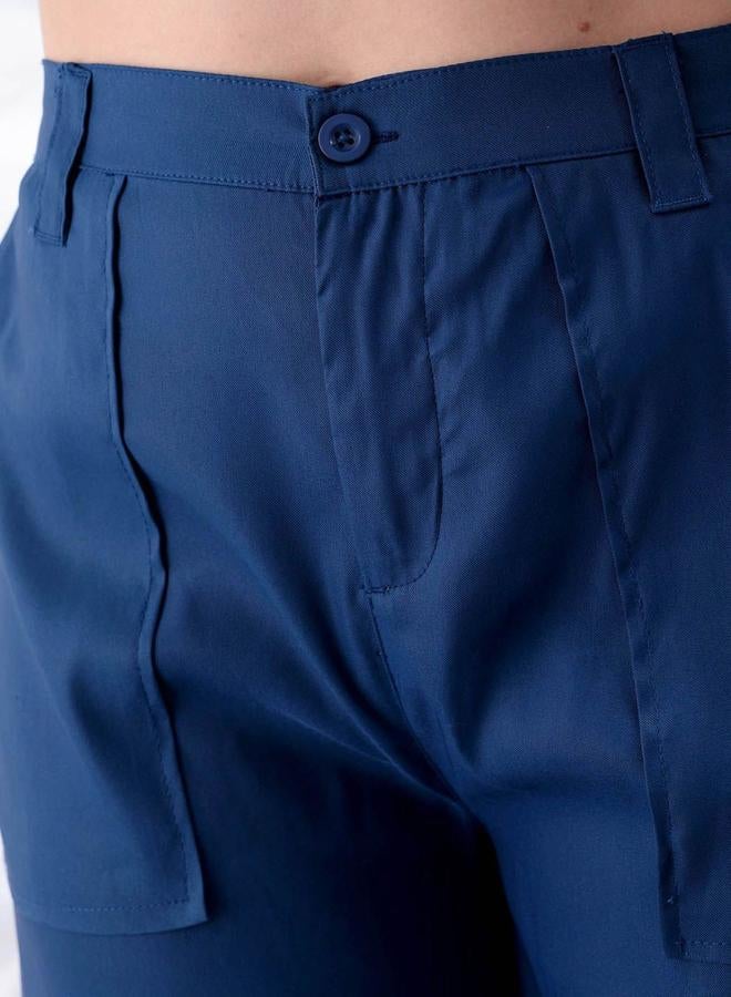 Freehand Women Blue Flared Cargo Trousers - Image 4