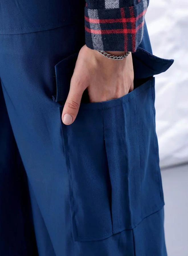 Freehand Freehand Women Blue Flared Cargo Trousers