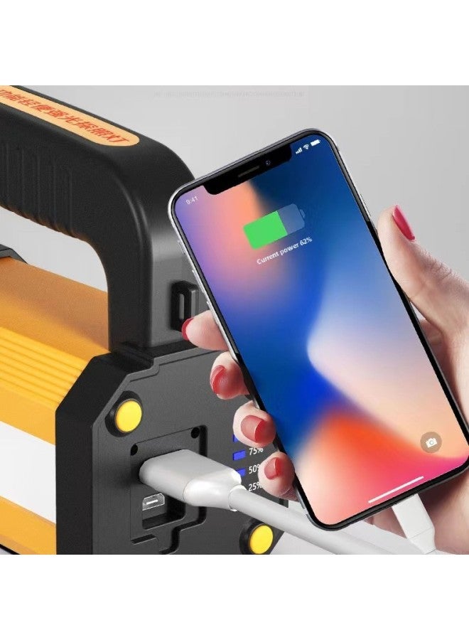 Savage LED Flashlight Portable Outdoor Camping Emergency Light Charging Multi-function Flood Control Searchlight-Color:Z15_P70 With Side Lights Red And Blue Warning Lights -- With Data Cable And Strap - Image 4