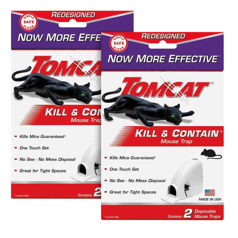 Tomcat Kill & Contain Mouse Trap, 2-Pack (4 Traps) - Image 1