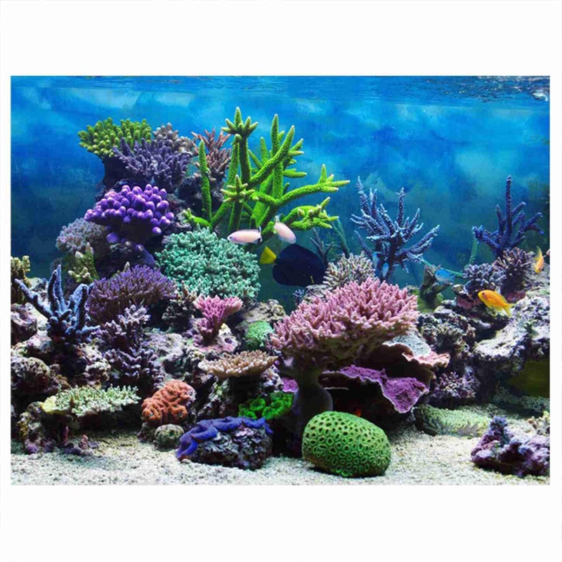 Aquarium Background Poster PVC Adhesive Underwater Wallpaper Decoration Size 02 - Image 5